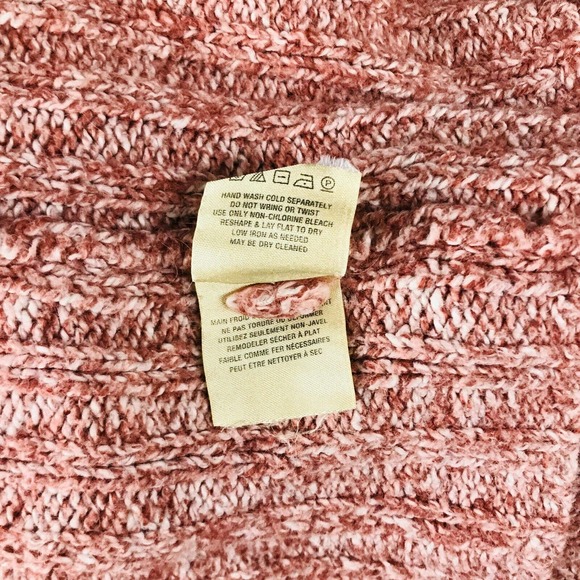 Angel Of The North Women's Medium Cardigan Sweater Pink Marled Knit Open Dolman - Picture 5 of 6